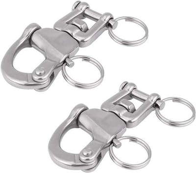 Swivel Snap Shackle 316 roestvrij staal Stijlvolle metalen gespen Release Swivel Jaw Snap voor zeilboot Spinnaker Halyard(128mm) Boot/jacht serie, Reserveonderdelen voor boten, jachten