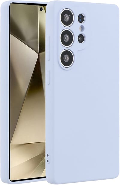 Lunso Geschikt voor Samsung Galaxy S25 Ultra hoesje - Flexibel siliconen Backcover - Lichtpaars