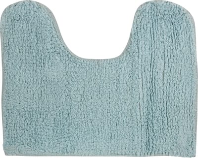 MSV WC/Badkamerkleed/badmat - voor op de vloer - lichtblauw - 45 x 35 cm - polyester/katoen