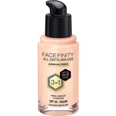Facefinity All Day Flawless 3 In 1 Foundation #c10-fair Porselein 30 ml