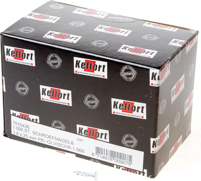Kelfort schroefnagel gedraaid met platte gladeeldraade kop verzinkt 3.8 x 25mm