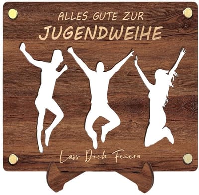Dailygoods- Wenskaart Houten - Geldcadeaukaart - Afstudeercadeau - Set met Envelop/Standaard - 20 x 16 cm - Duurzaam en Uniek - Cadeaukaart