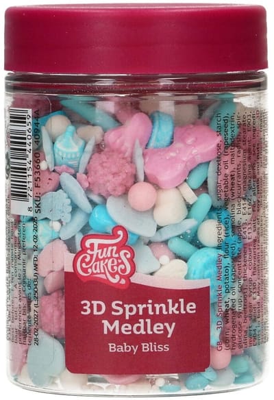 FunCakes 3D Sprinkle Medley - Baby Bliss - 70g - Eetbare Taartdecoratie