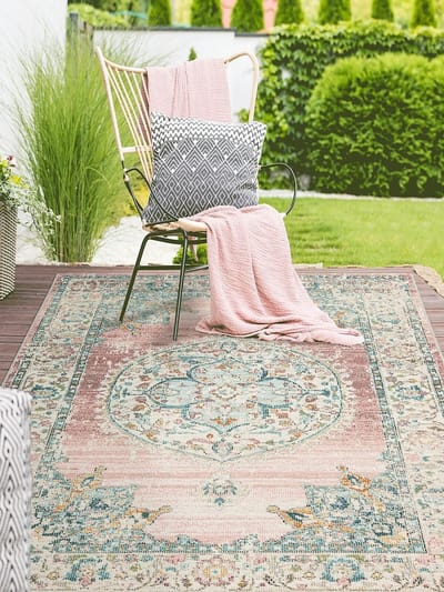 Karpet24 Salsa – Vintage Style Vloerkleed, Weerbestendig & UV-bestendig voor Binnen & Buiten-80 x 150 cm