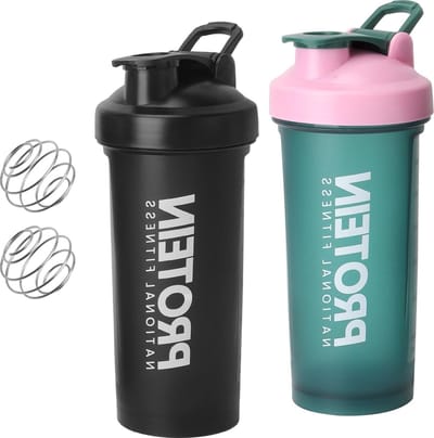 600 ml Proteïne Shaker met Bal, Levensmiddelen Veilige Fles, Lekvrije Shake Cup voor Gym en Fitness