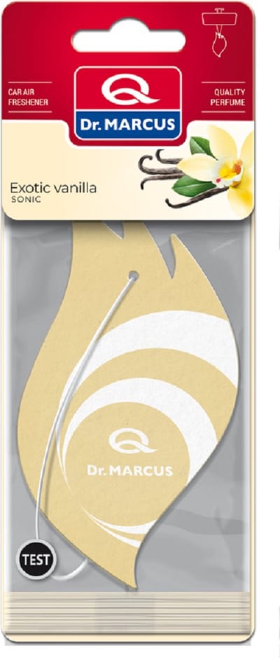 Dr. Marcus Sonic Vanilla auto geurhanger tot 49 dagen geurverspreiding - Exclusieve neutrafresh technologie - Luchtverfrisser - 15 Gram