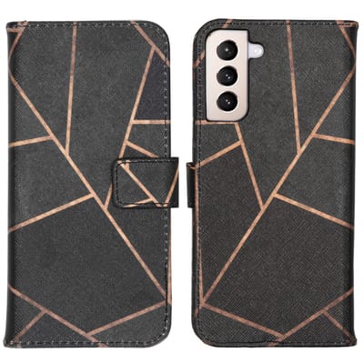 imoshion Design Softcase Bookcase voor de Samsung Galaxy S21 Plus - Black Graphic