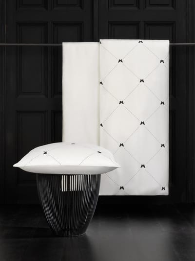 De Witte Lietaer Dekbedovertrek Katoen Satijn Butterflies - Eenpersoons - 140 x 200/220 cm - Wit