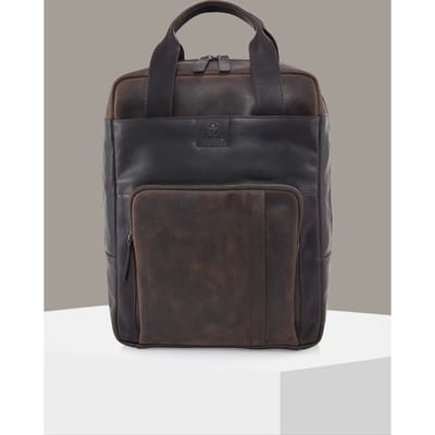 strellson Leren Laptop rugzak Rugzak Brick Lane Josh Backpack Dark Brown Bruine