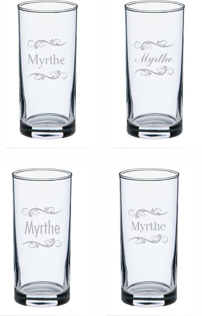 Longdrink glas met naam gegraveerd - Uniek en persoon kado - Cadeau - Verjaardag - Valentijn - Moederdag - Persoonlijk glas - drinkglas met naam - glas graveren