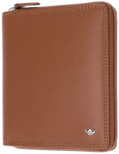 Golden Head Leren portemonnee Polo RFID Protect RV-Kombischeintasche 3302 Cognac bruine