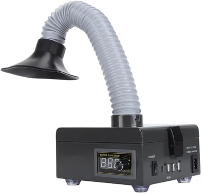 NTH products - Losrookdemper - Rookafzuiger - 3-traps filtersysteem - Space Grey - Rookpreventie - 150 W - Geschikt voor laswerk - EU-Stecker