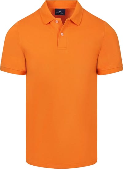 Steppin' Out Polo Piqué Oranje - Maat S - Heren - Polo shirt Heren met Korte mouw