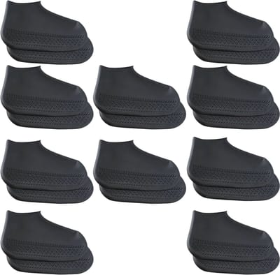 Dutchers® Overschoenen - 10 PAAR - Onmisbaar voor festivals - Schoenhoesjes - Dik materiaal - Waterdicht - Premium model - Overschoenen fiets - Wandelen - Schoenbeschermers - One-size - Schoenhoes - Schoenovertrek - Siliconen - Waterbestendig - Regen