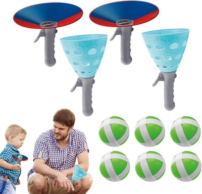 Ballenvanger Speelgoed - Gooien Vangen Bal - Buiten Spelen - 2-in-1 Interactief - 198 x 155 x 194 cm - Blauw