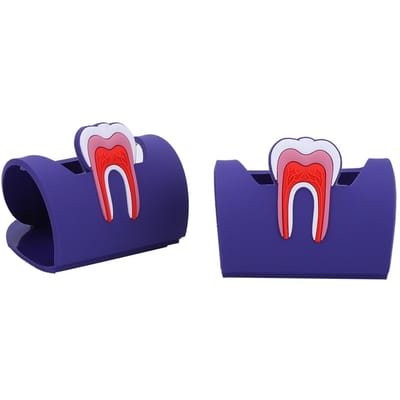 2 pièces Forme de Dent Porte-Cartes Dentaire Support d'Affichage de Cartes pour Téléphone Dsi pour Clinique Cadeau Dentiste Violet violet