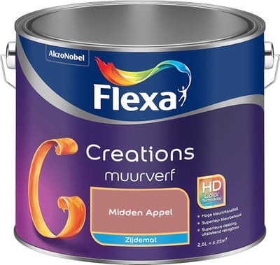 Flexa - Creations Muurverf Zijdemat - Midden Appel - Mengverf - 2,5 L