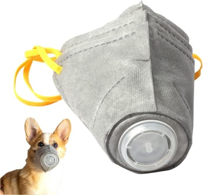 Honden Muilkorf - Hondenademhaling Hondenuitlaat - Schone Lucht Inademen - Verstelbaar Gespontwerp - 3 Stuks - Grijs