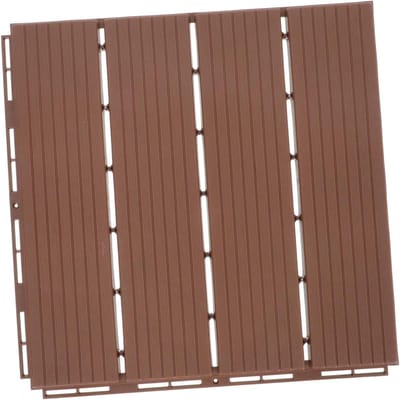 Hout Kunststof Vloer - Tuintegels - Buiten Terras - Eenvoudig Klik Systeem - 30x30cm - Bruin