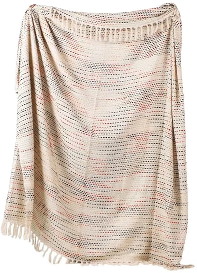 Urbane Hide | Zachte Knot Plaid Deken | Plaids | 120x180 cm | Handgeweven met Franjes | Katoen en Acrylic | Veelkleurig