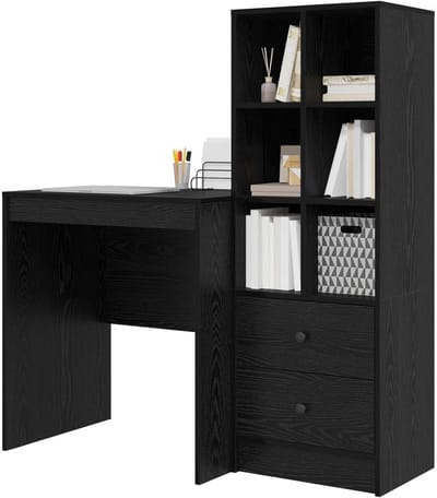 Bureau met Opbergruimte - Schrijftafel Werkplek - Thuiswerken Organiseren - Krasbestendig Oppervlak - 115.5 x 50 x 127 cm