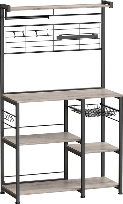 Keukenplank 12 haken greige –zwart