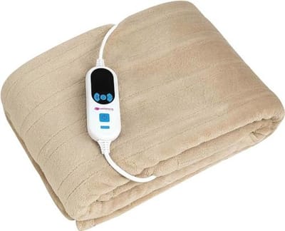 Verwarmingsdeken 170 x 130 cm | 160 W Vermogen | 9 Temperatuurstanden | Handwasbaar | Bruin