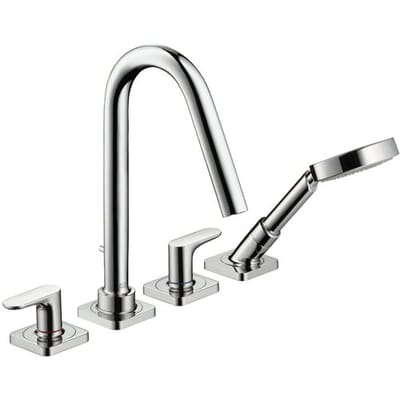AXOR Citterio M 4-hole tile rim mixer; lever handles and 4 rosettes