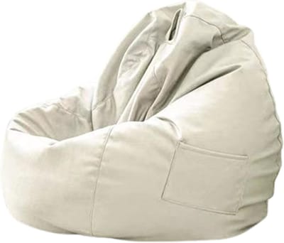 Zitzakhoes - Luie bank hoes - Speelgoed opbergen - Imitatieleren stof - 110 x 120 cm - D