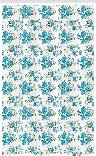 ABAKUHAUS – Douchgordijn Gebloemd 120x180 cm – Polyester – Multi