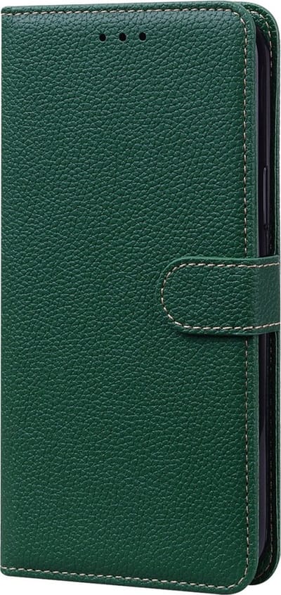 LuxeBass Hoesje geschikt voor Oppo Reno 5Z - Boekhoesje met kaartvakken - Groen gsm hoesje - telefoonhoes - telefoonhoesjes