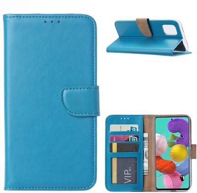 Hoesje Geschikt Voor Samsung Galaxy A51 Portemonnee hoesje / Boek hoesje - Turquoise