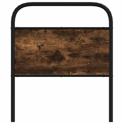 vidaXL Vervangend hoofdbord 80 cm staal en bewerkt hout gerookt eikenkleurig