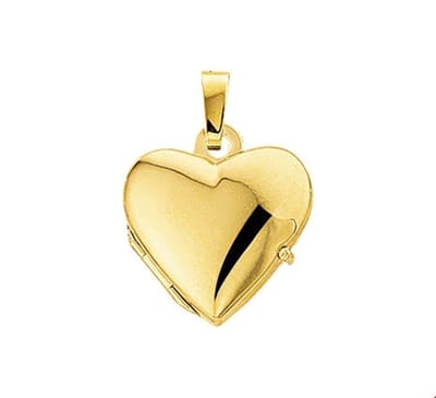 14K Geelgouden Medaillon hart - 4005797