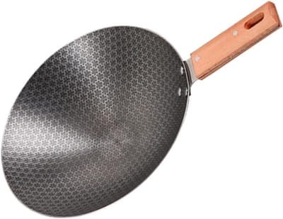 Kampeer Wok - Buiten Kookpan - Outdoor Koken - Stabiele Ronde Bodem - 39.50X27.50X6.30CM - Grijs
