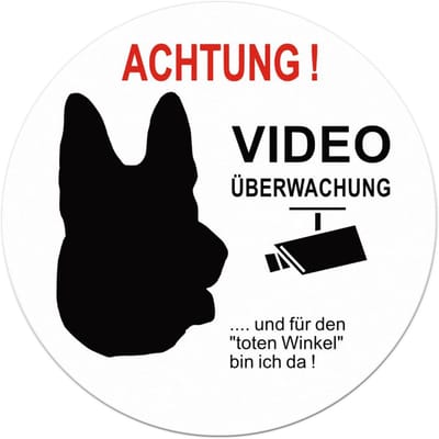Videobewaking Bord Metaal Klein - Duidelijke Camerabewaking Waarschuwingssticker