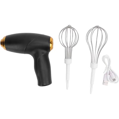 Draadloze Handmixer USB Oplaadbaar Draagbaar Handheld Elektrische Garde Eierklopper voor Mixen Bakken Black black