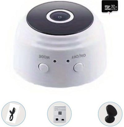 Nivard Spy Camera - Spycam - Spy Camera Draadloos Verborgen Camera - Spionage Camera - Geheime Camera - Spion Camera - Beveiliging - Wit 32GB