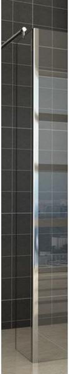 Wiesbaden Comfort Shower plus Zijwand met hoekprofiel 40x200cm 10mm dik NANO coating glas
