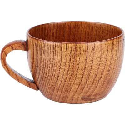 Tasse en Bois Naturel Tasses à Café en Bois Bière Lait Petit Déjeuner Ménage Tasse à Boire brown