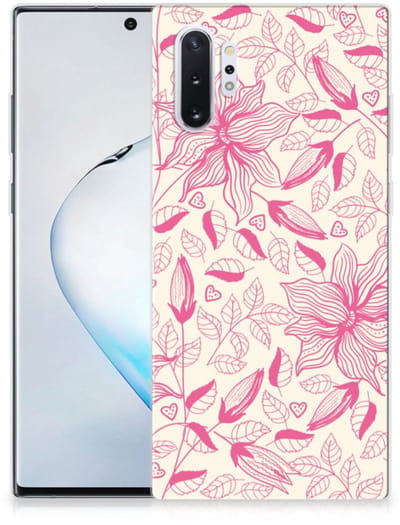 Samsung Galaxy Note 10 Plus TPU Case Pink Flowers