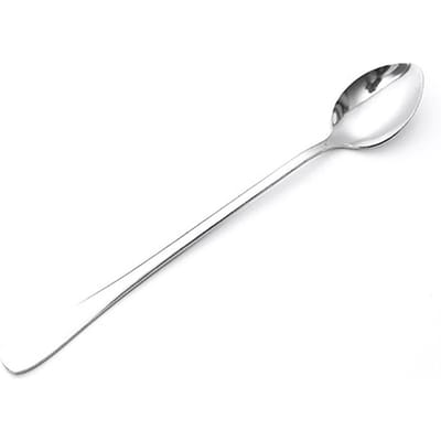 Cuillère à café à long manche en acier inoxydable, cuillère à remuer à café à tête ronde pour la cuisine et la maison