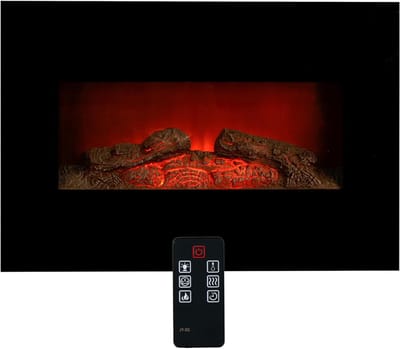 Nexvo® Sfeerhaard elektrisch - Sfeerhaarden -Sfeerhaard met Schouw- Zwart- ‎66cm x 13cm x 46cm