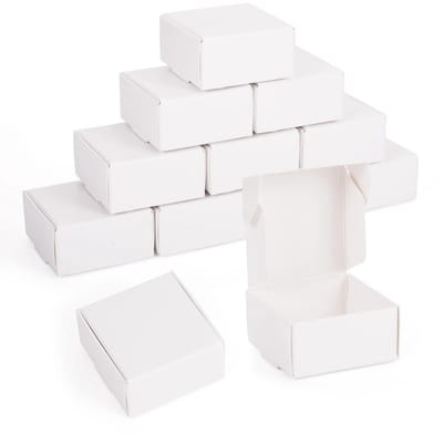 Dailygoods- Cadeaubox 50 Stuks - Vouwdozen - Kartonnen Dozen - Verpakking - Wit - 38mm Breed - 41mm Lang - 20mm Hoog - Verpakkingsdozen