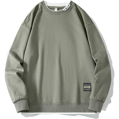 Sweat à capuche Homme Printemps et Automne Nouvelle Mode Marque Ample T-shirt à Manches Longues Ample Tendance Augmenter Graisse Sous-vêtement Homme 8XL gray