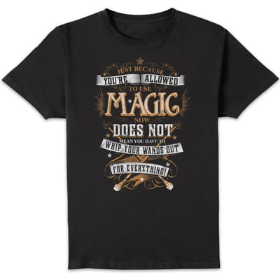 Harry Potter Whip Your Wands Out t-shirt - Zwart - S
