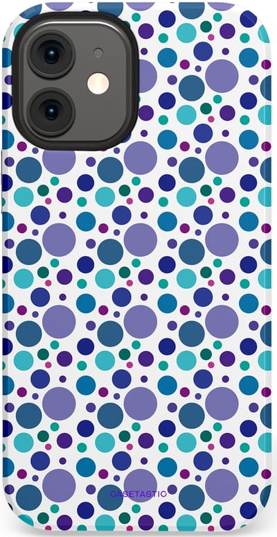 Casetastic Hoesje Geschikt voor Apple iPhone 12 Mini - Stijlvolle Beschermende Duo-layer Case - Bubble blauw