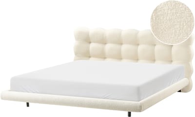 SOULISSE - Tweepersoonsbed - Off-white - 180 x 200 cm - Bouclé
