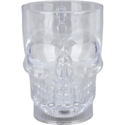 20oz Oplichtende Schedel Mok LED ABS Kleurrijke Lichten 50mAh Schedel Halloween Bekers voor Halloween Evenement white
