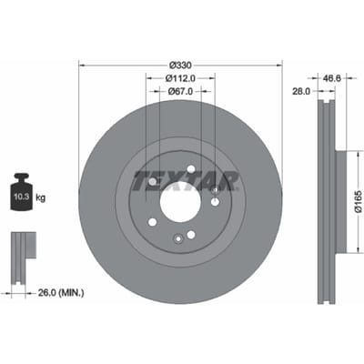 Remschijf TEXTAR 92151005